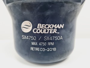 Thumbnail image of 2 x  Beckman SX4750/SX4750A Round Swinging Buckets with Lids & Adapters Lab
