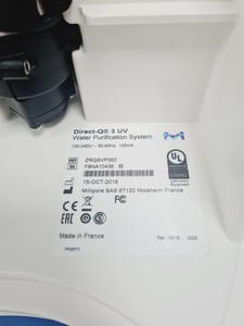 Thumbnail image of Millipore Direct-Q 3 UV Water Purification Purifier System Lab