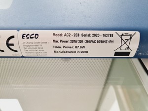 Thumbnail image of Esco Class 2 BSC Airstream Safety Cabinet Model AC2-2E8  Lab