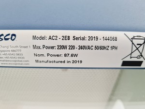 Thumbnail image of Esco Class 2 AC2-2E8 BSC Airstream  Safety Cabinet Lab