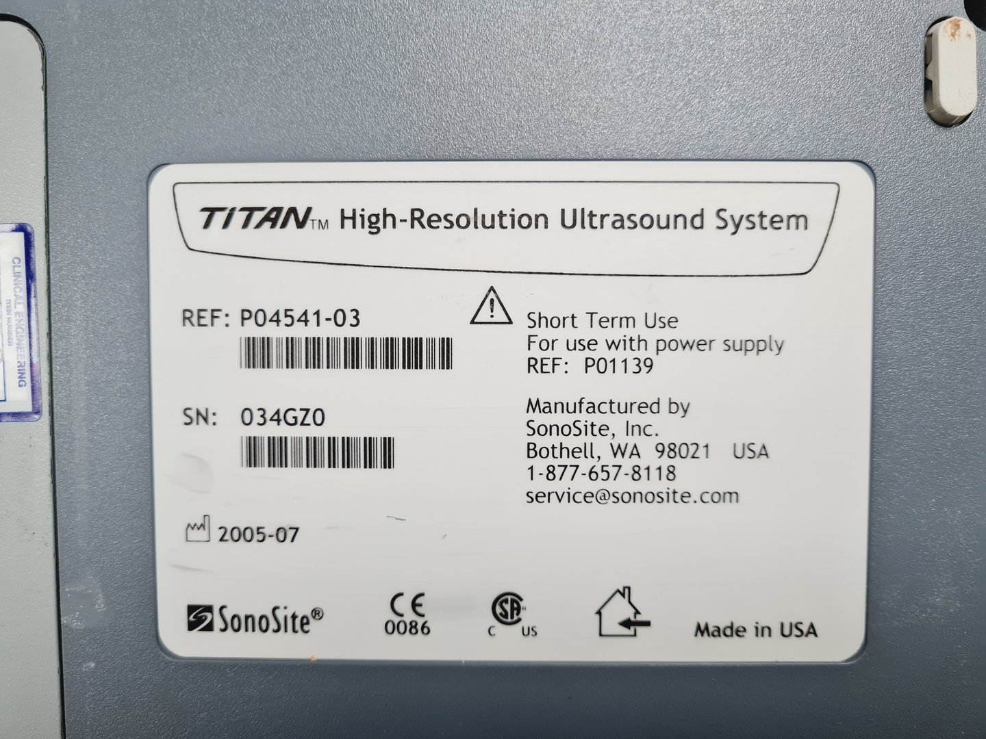 Image of SonoSite Titan Portable Ultrasound Machine