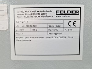 Thumbnail image of Felder AF 12 Extraction Unit Lab