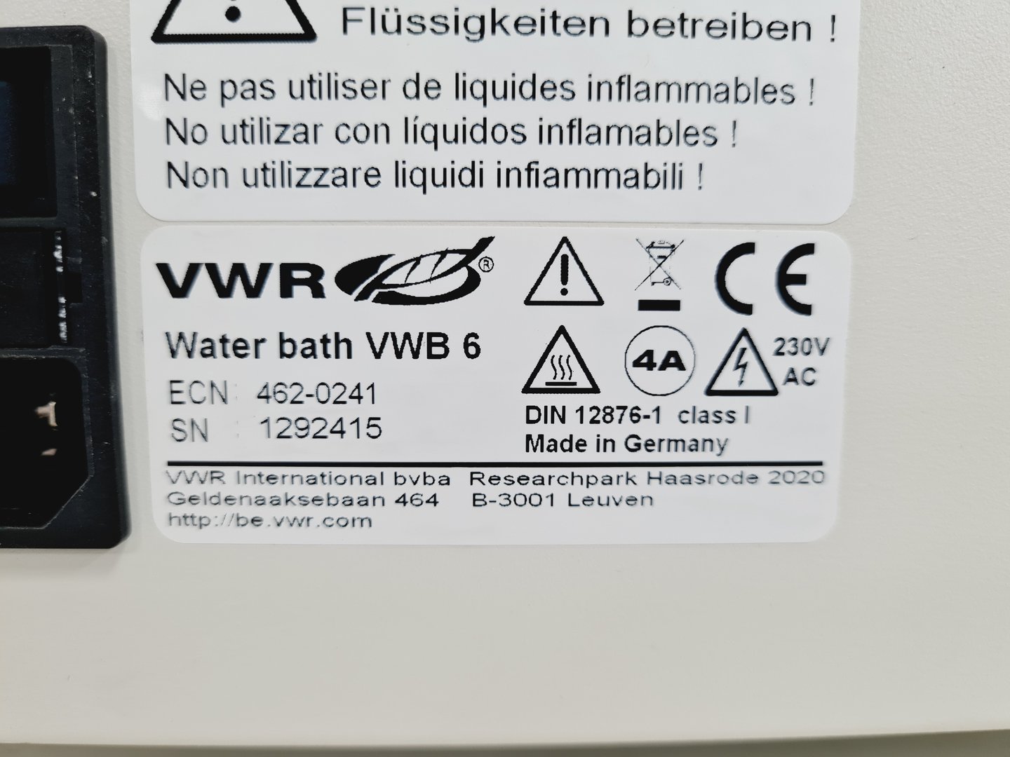 Image of VWR 6L Water Bath Model VWB6 Lab