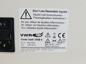 Thumbnail image of VWR 6L Model VWB6 Water Bath  Lab