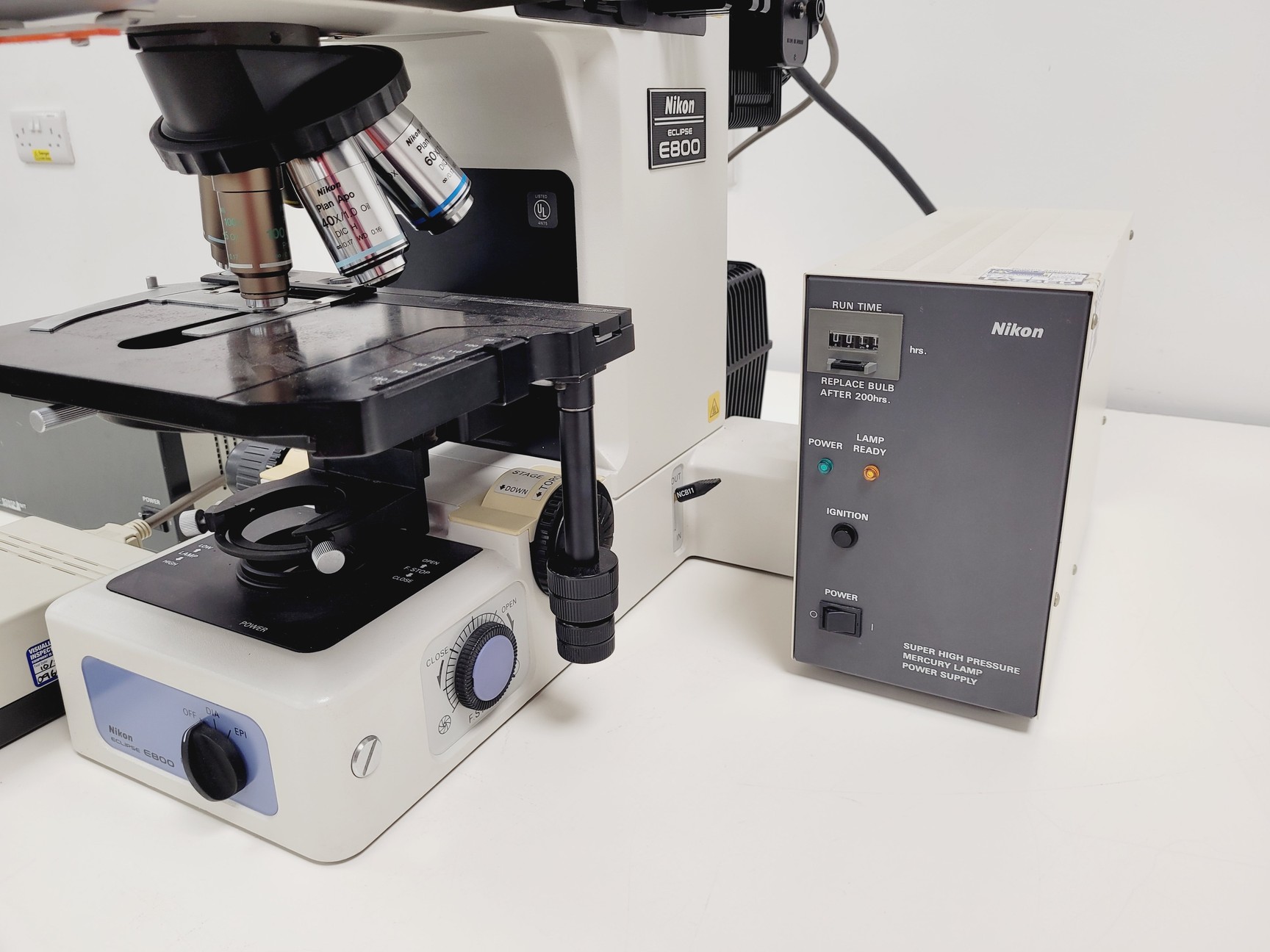 Image of Nikon Eclipse E800 Microscope System w/ Plan Apo 40/60/100, V-PS100E Lab