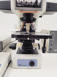 Thumbnail image of Nikon Eclipse E800 Microscope System w/ Plan Apo 40/60/100, V-PS100E Lab