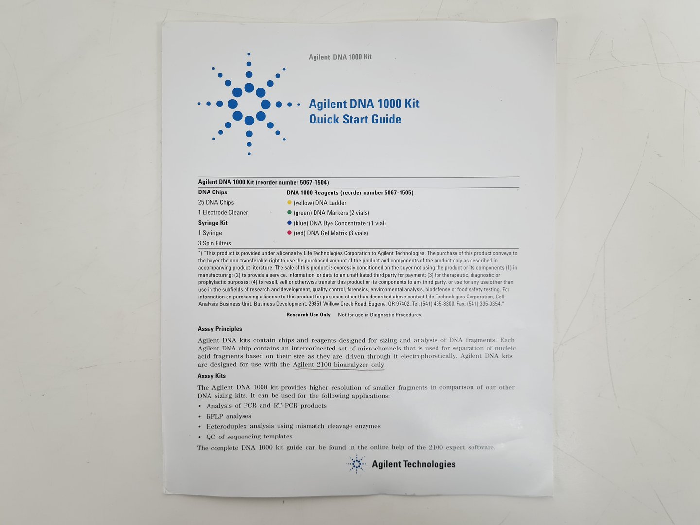 Image of Agilent 2100 Bioanalyzer System with Software & Accessories lab