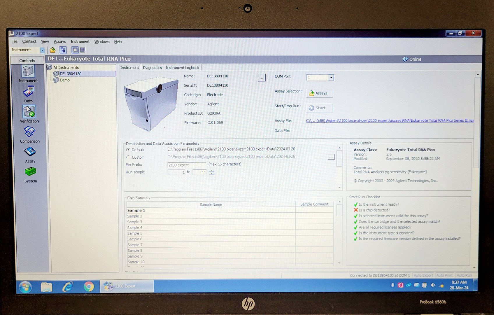 Image of Agilent 2100 Bioanalyzer System with Software & Accessories lab
