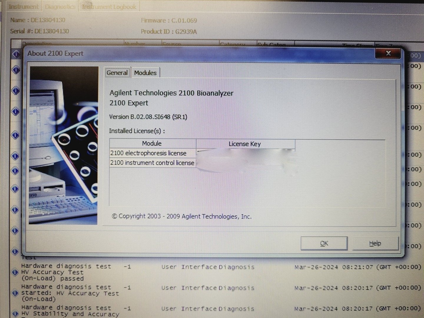 Image of Agilent 2100 Bioanalyzer System with Software & Accessories lab