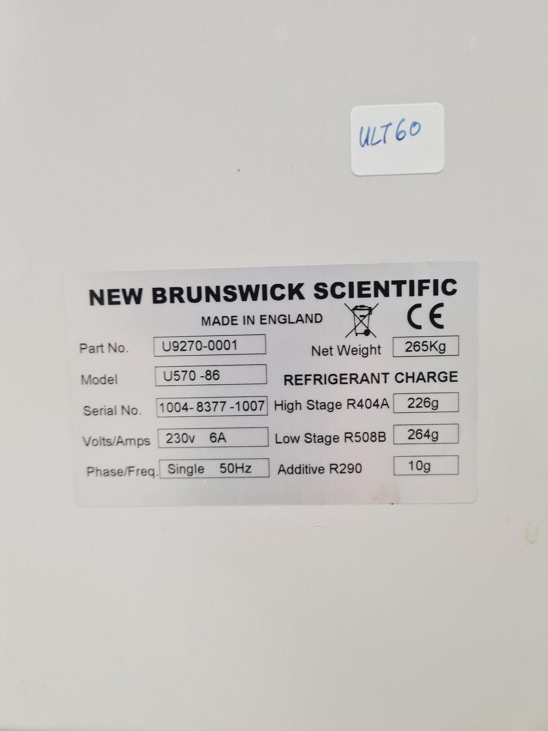 Image of New Brunswick Scientific  Model U570-86 Ultra Low Temp -86ºc Freezer