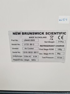 Thumbnail image of New Brunswick Scientific  U570-86G Ultra Low Temp -86ºc Freezer