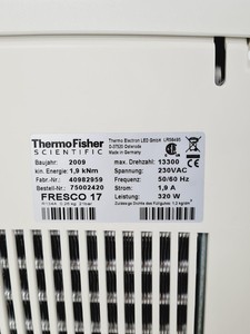 Thumbnail image of Thermo Scientific Heraeus Fresco 17 Centrifuge & 13000rpm Rotor Lab