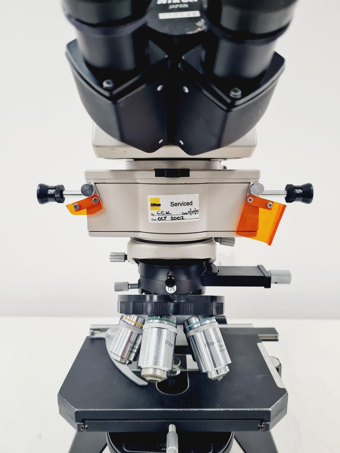 Image of Nikon Optiphot Microscope, Model H-III, FDX-35, HBO 100W, 5 x Objectives Lab