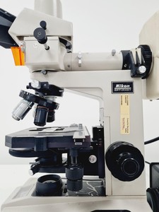 Thumbnail image of Nikon Optiphot Microscope, Model H-III, FDX-35, HBO 100W, 5 x Objectives Lab