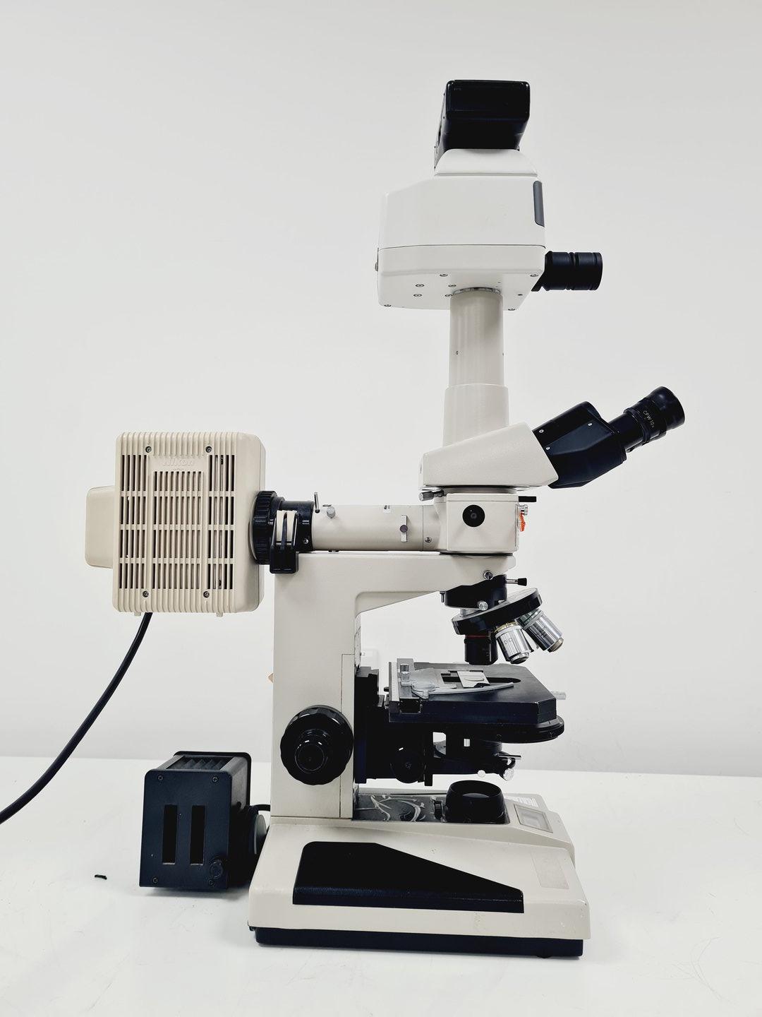 Image of Nikon Optiphot Microscope, Model H-III, FDX-35, HBO 100W, 5 x Objectives Lab