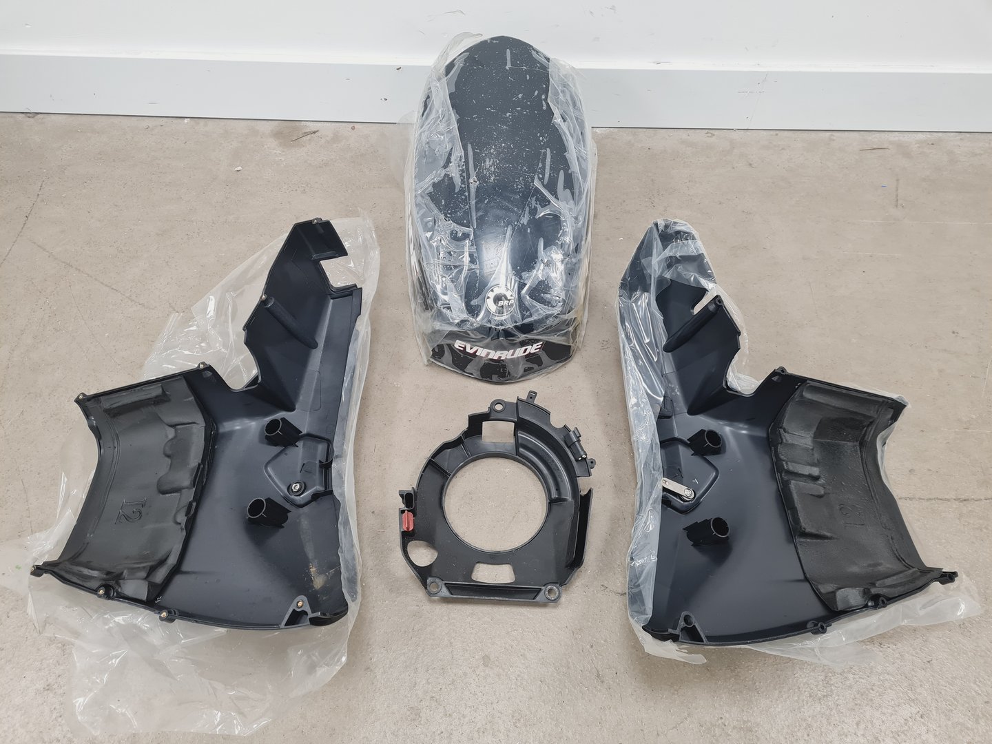 Image of Evinrude E-Tec 40 Engine Cowl & Port Side Lower Engine Side Covers (Left,Right)