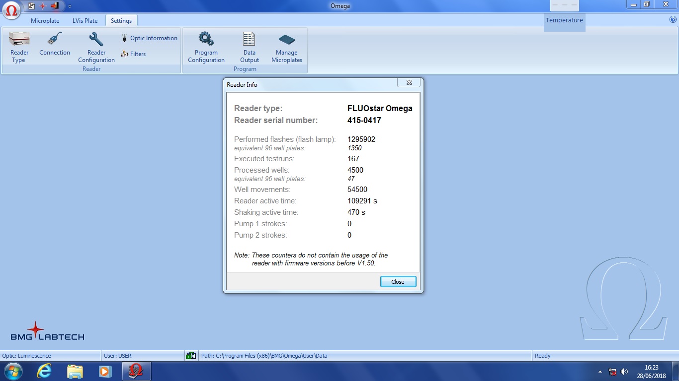 Image of BMG Labtech SPECTROstar Omega Microplate Reader System with Software Lab