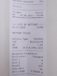 Thumbnail image of Mettler Toledo MS105DU NewClassic MF Precision Scales & P25 Printer Lab