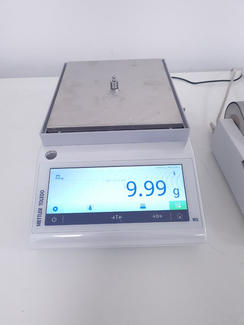 Image of Mettler Toledo MS6002TS/00 Precision Laboratory Balance Scales & RS-P42 Printer