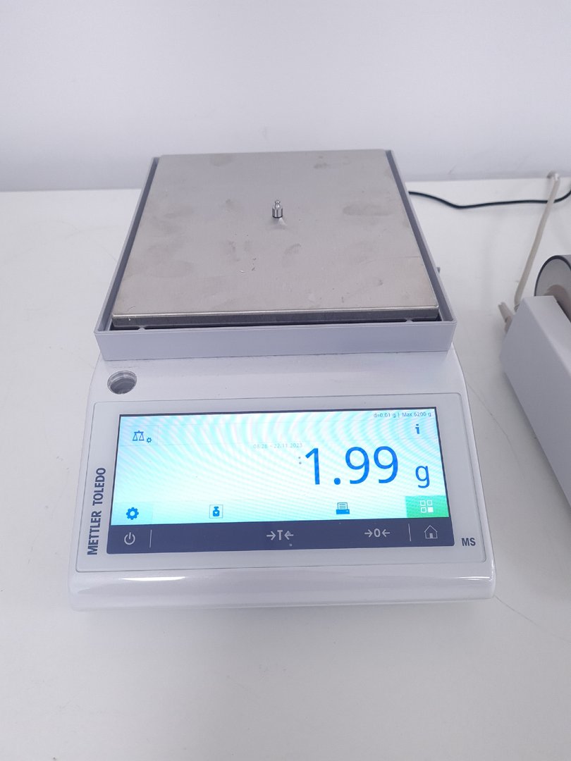 Image of Mettler Toledo MS6002TS/00 Precision Laboratory Balance Scales & RS-P42 Printer