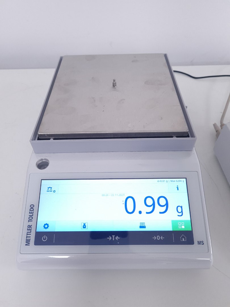 Image of Mettler Toledo MS6002TS/00 Precision Laboratory Balance Scales & RS-P42 Printer