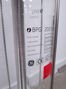 Thumbnail image of GE Lifescience BioProcess Glass Chromatography Column BPG 200/500