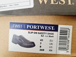 Thumbnail image of 19 x Pairs of Portwest Slip-On Safety Shoes & 1 x Honeywell Safety Shoes