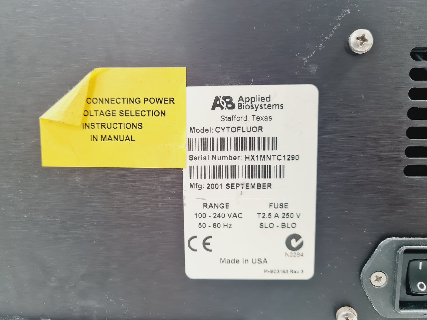 Image of CytoFluor Series 4000 System with CytoFlour & GraphPad Prism 5 Software Faulty