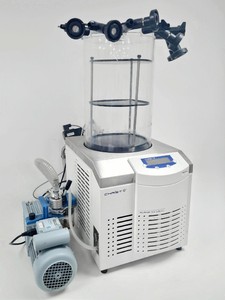 Thumbnail image of Christ ALPHA 1-4 LD plus Freeze Dryer with Vacuubrand RZ 6 Vacuum Pump