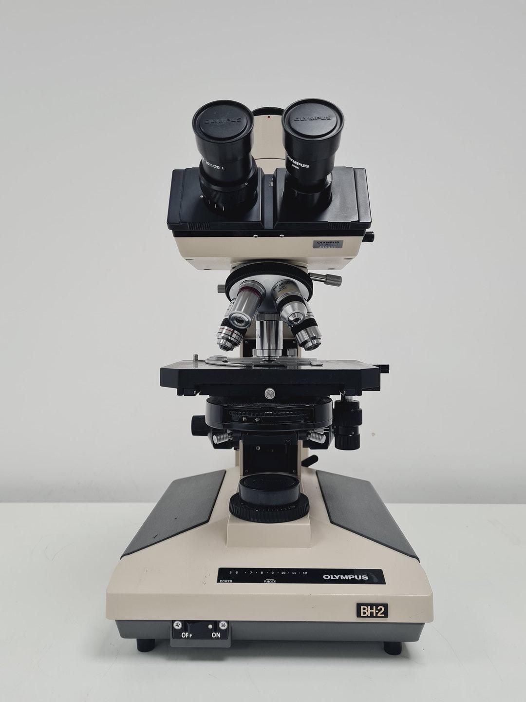 Image of Olympus BH-2 Compound Microscope with 4 x Objectives Lab