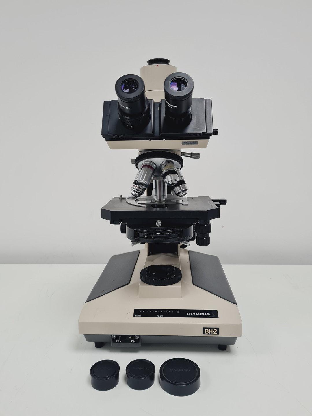 Image of Olympus BH-2 Compound Microscope with 4 x Objectives Lab