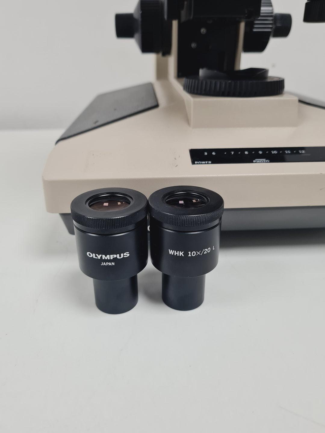 Image of Olympus BH-2 Compound Microscope with 4 x Objectives Lab