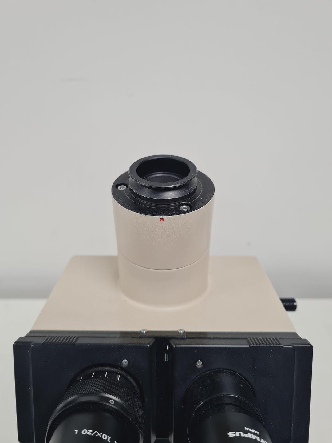 Image of Olympus BH-2 Compound Microscope with 4 x Objectives Lab