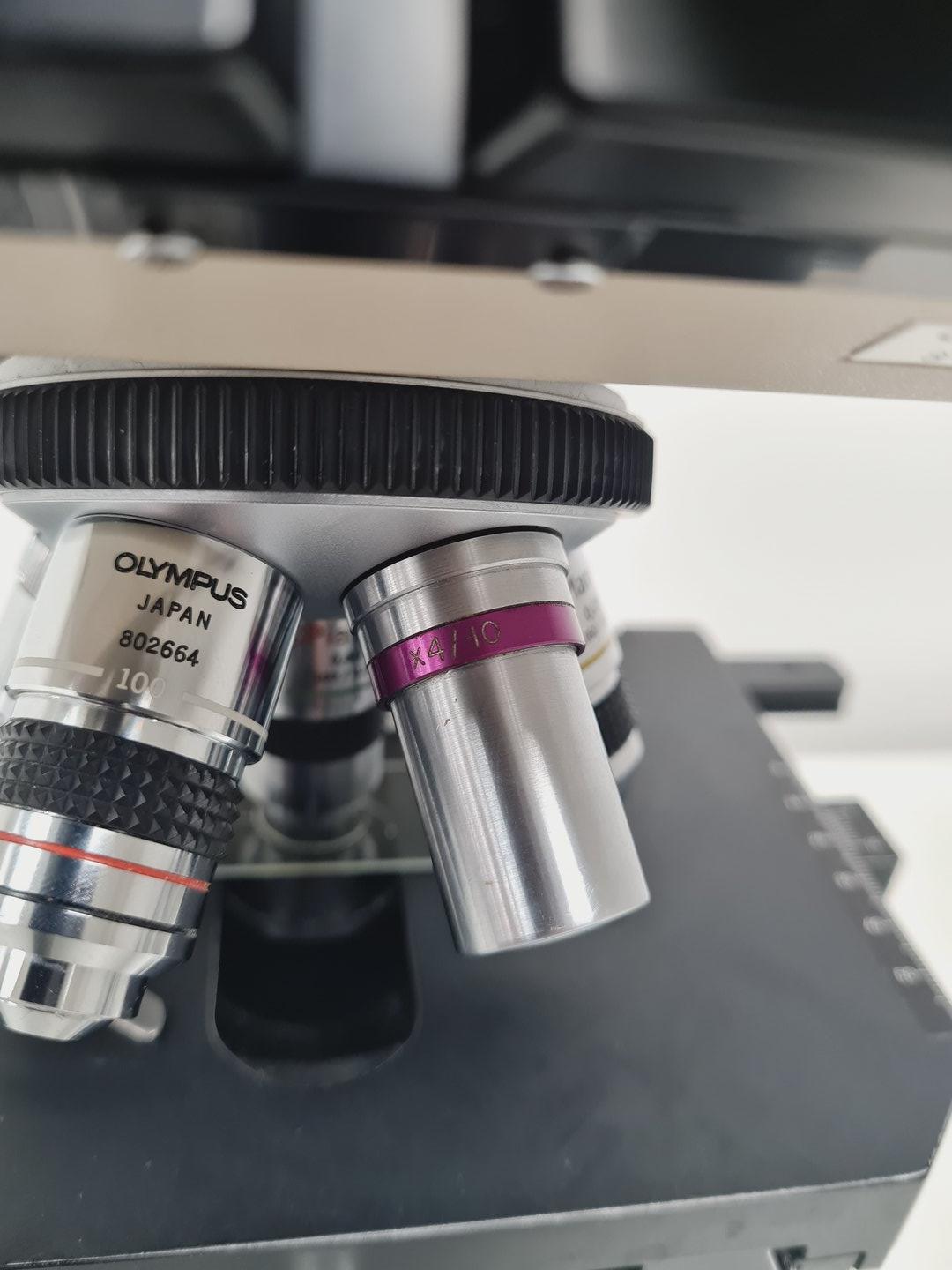 Image of Olympus BH-2 Compound Microscope with 4 x Objectives Lab