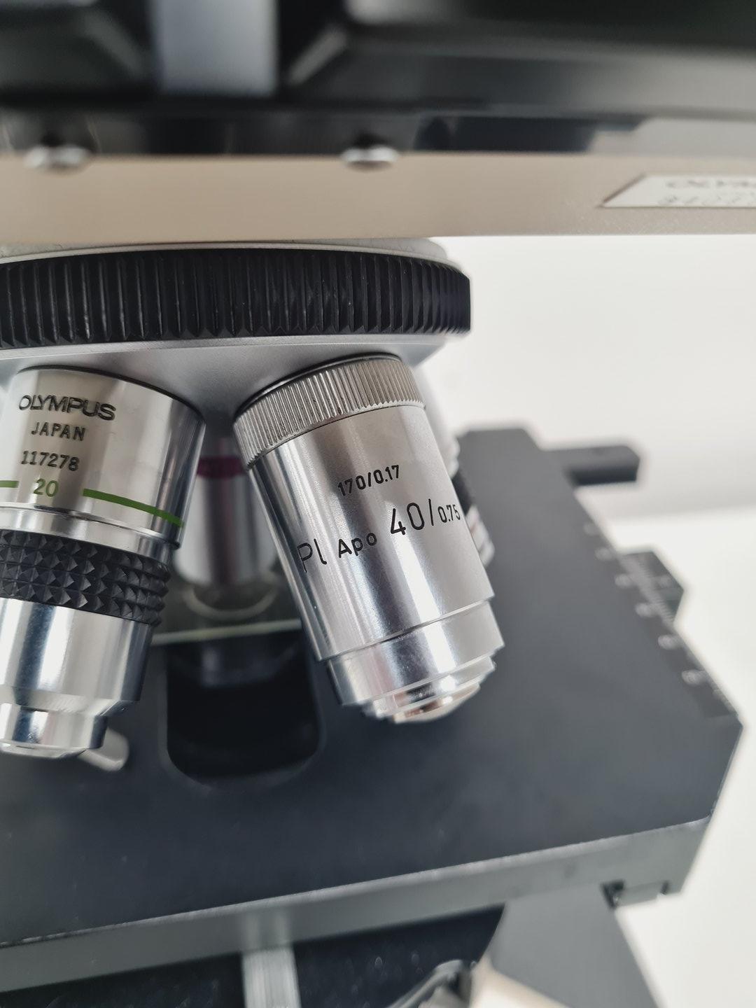 Image of Olympus BH-2 Compound Microscope with 4 x Objectives Lab