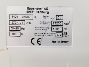 Thumbnail image of Eppendorf Benchtop Refrigerated Centrifuge 5415 R with Rotor Lab Spares/Repairs