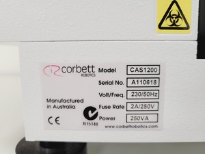 Thumbnail image of Corbett  CAS1200 Automated PCR Setup Robotic Precision Liquid Handling System 