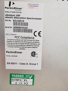 Thumbnail image of Perkin Elmer AAnalyst 200 Atomic Absorption Spectrometer Lab