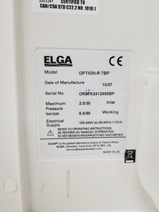 Thumbnail image of Elga Purelab Option-R 7BP Benchtop Water Purifier Lab