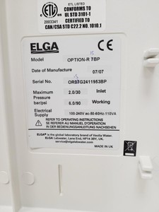 Thumbnail image of Elga Purelab Option-R 7BP Benchtop Water Purification System Lab