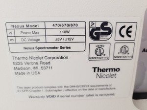 Thumbnail image of Thermo Nicolet Nexus 470 Spectra Tech IR-Plan Infrared Microscope
