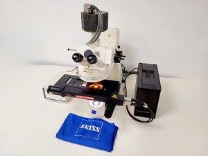 Thumbnail image of Zeiss Axioplan 2ie MOT Fluorescence Microscope w/ 4 Objectives (Neofl, Achrom)