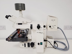 Thumbnail image of Zeiss Axioplan 2ie MOT Fluorescence Microscope w/ 4 Objectives (Neofl, Achrom)