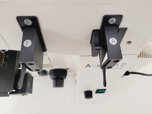 Thumbnail image of Zeiss Axioplan 2ie MOT Fluorescence Microscope w/ 4 Objectives (Neofl, Achrom)