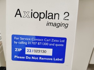 Thumbnail image of Zeiss Axioplan 2ie MOT Fluorescence Microscope w/ 4 Objectives (Neofl, Achrom)