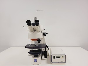 Thumbnail image of Zeiss Axioplan 2 Imaging Fluorescence Microscope w/ Lamp PSU, HBO/HAL Lab