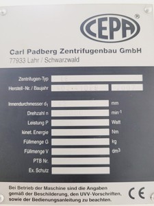 Thumbnail image of Carl Padberg Zentrifugenbau Filter Centrifuge LE Lab Spares/Repairs