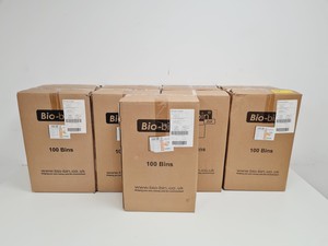 Image of 900 x Orange Bio-Bin 2 Litre Pipette Clinical Waste Disposal Bins Lab