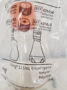 Thumbnail image of Pallet of Corning Assorted Plastic Erlenmeyer Flasks  43114 431433 Mixed Sizes 