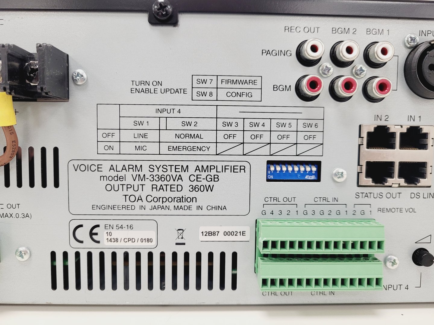 Image of TOA Voice Alarm System Amplifier VM-3360VA Spares/Repairs